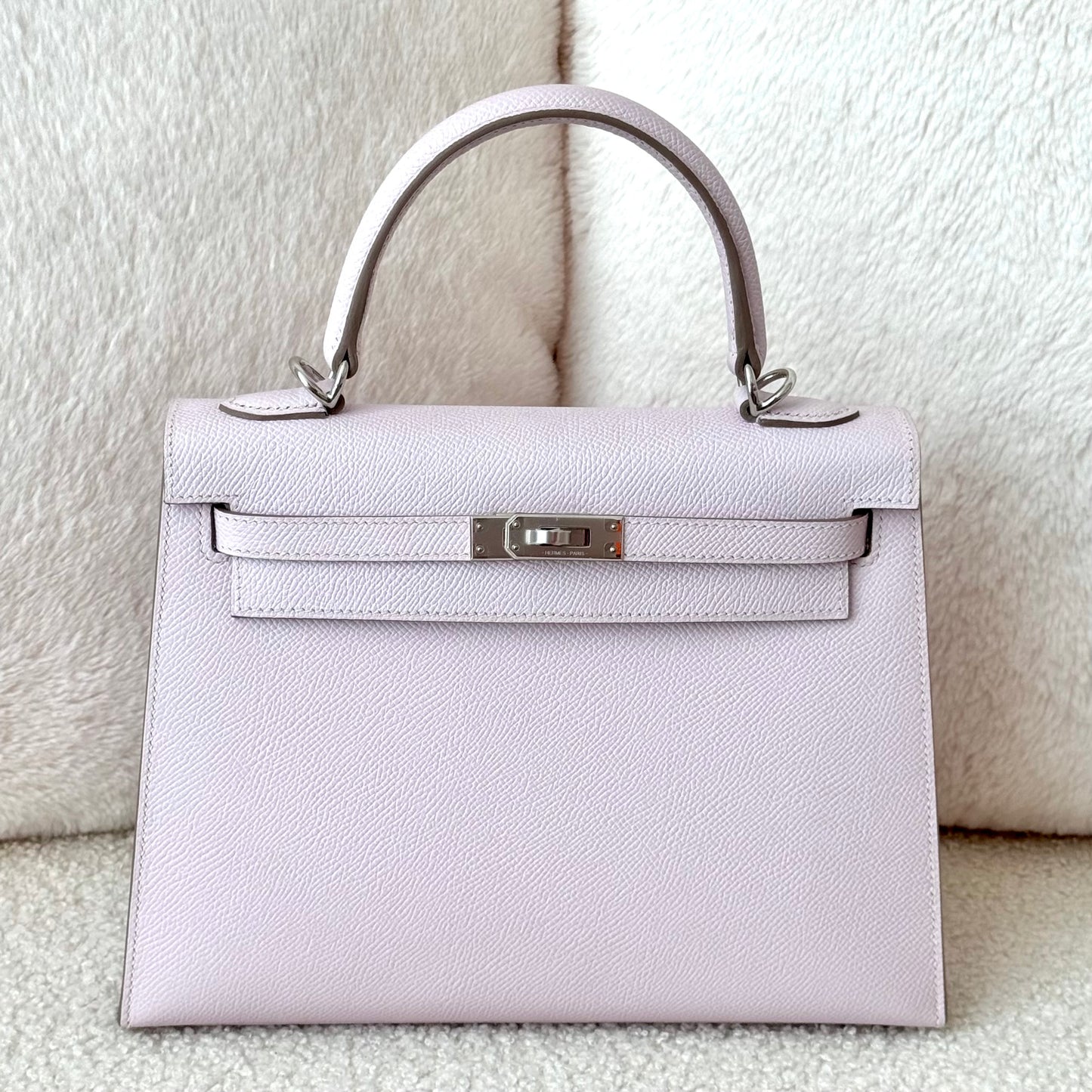 Hermès K25 Sellier Mauve Pale