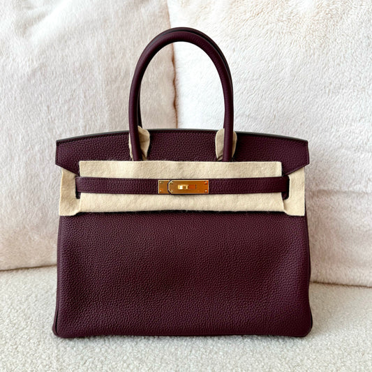 Hermès Birkin 30 Bordeaux with Gold Hardware