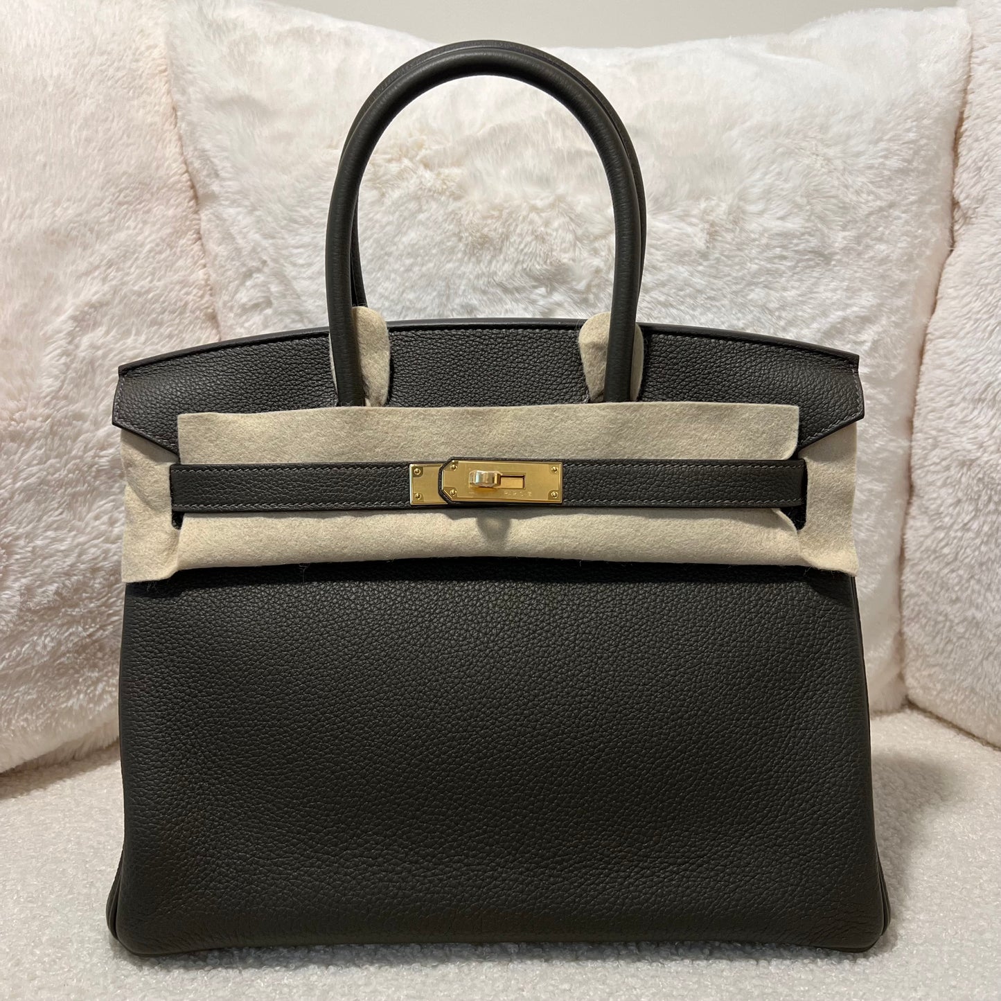 Hermès Birkin 30 Eucalyptus with Gold Hardware