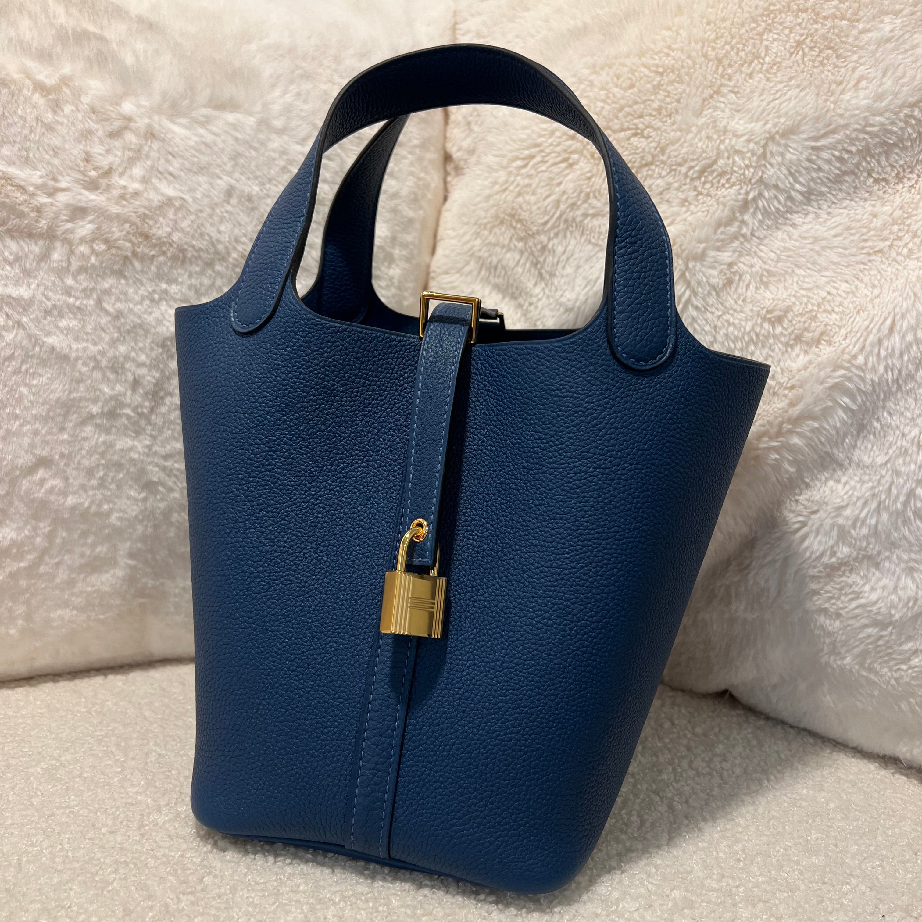 Hermès Picotin 18 Deep Blue Gold Hardware – H Fairy Bags