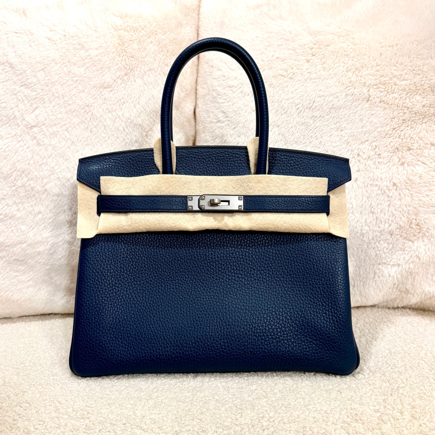 Hermès Birkin 30 Verso Blue De Prusse Palladium Hardware