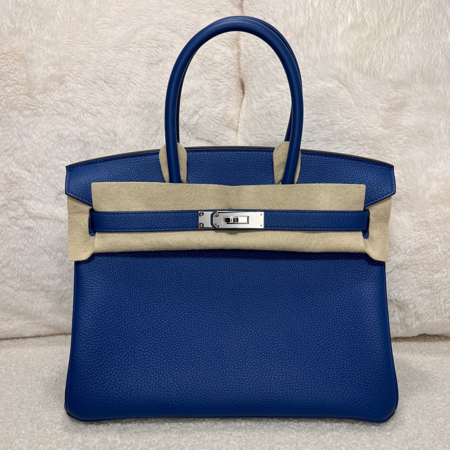 Hermès Birkin 30 Bleu France with Palladium Hardware