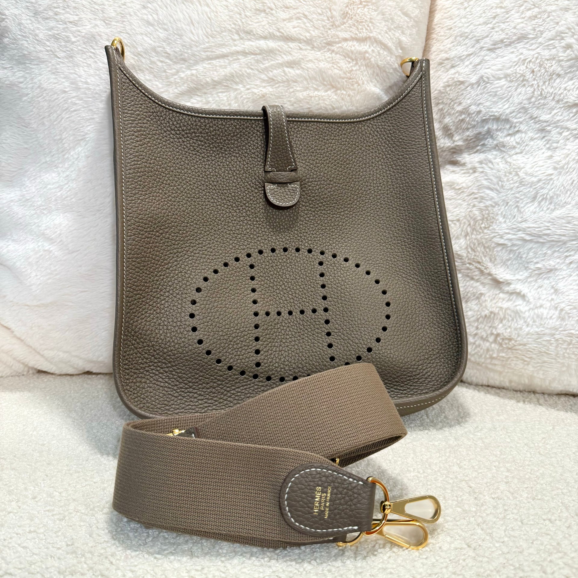 【HERMES】Evelyne 29 PM Etoupe Hermes Evelyn 29 Etoupe Unboxing | Pre-spend, New Price in
