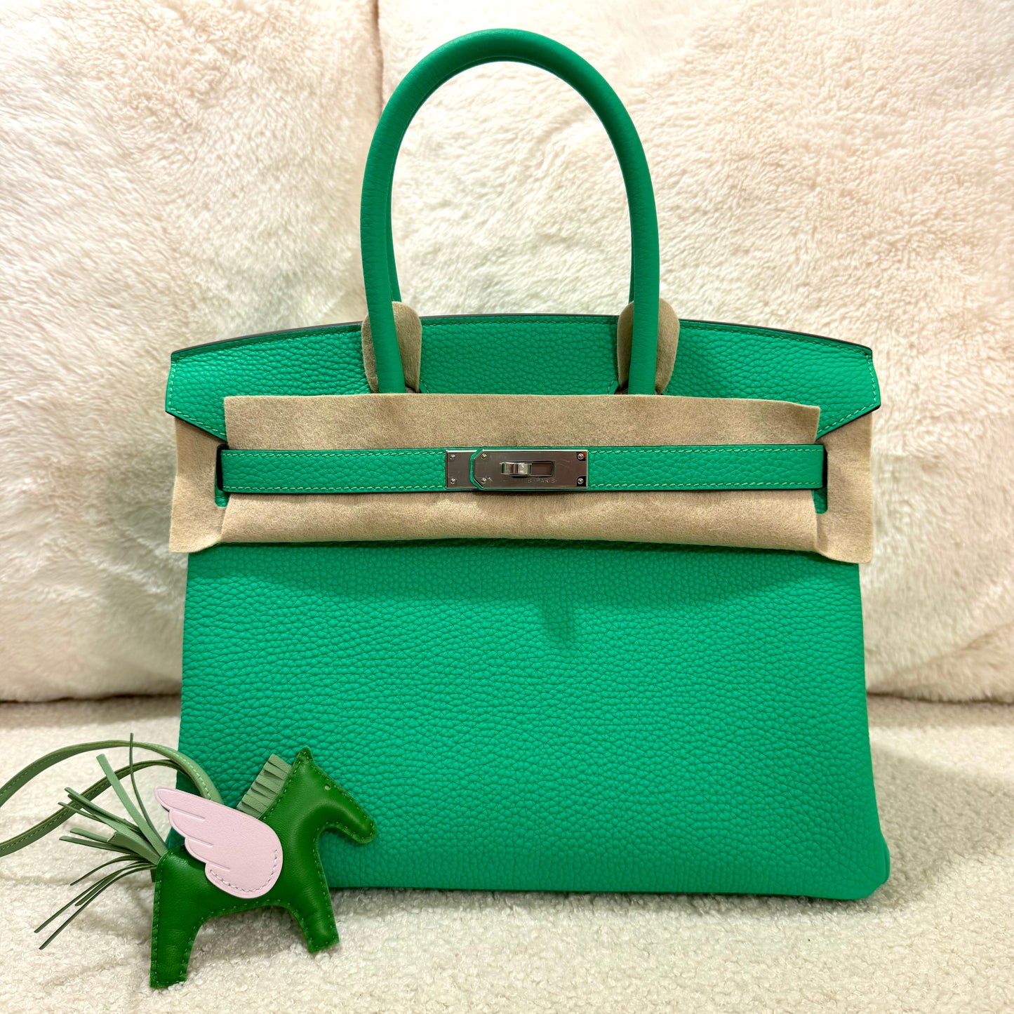 Hermès Birkin 30 Togo Vert Comics Palladium Hardware